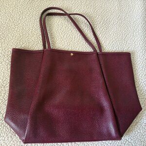 Large HOXIS Maroon Leather Bag/Tote